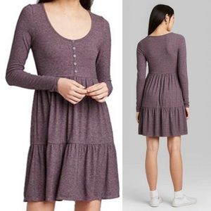 Wild Fable Tiered Babydoll Long-Sleeved Dress